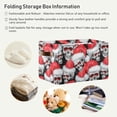 thumbnail image 5 of GZHJMY 2 Pack Foldable Rectangular Storage Baskets,Fabric Shelves Storage Bins with Leather Handles for Organizing Closet Clothes, Toys, Towels, Bedroom, Bathroom, Nursery, Office, Skulls in Santa Hat, 5 of 7