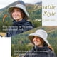 thumbnail image 2 of XL/XXL Women’s Wide Brim Bucket Sun Hat with Ponytail Hole UPF 50 Summer Packable Sunhat for Travel Beach Outdoor, 2 of 5
