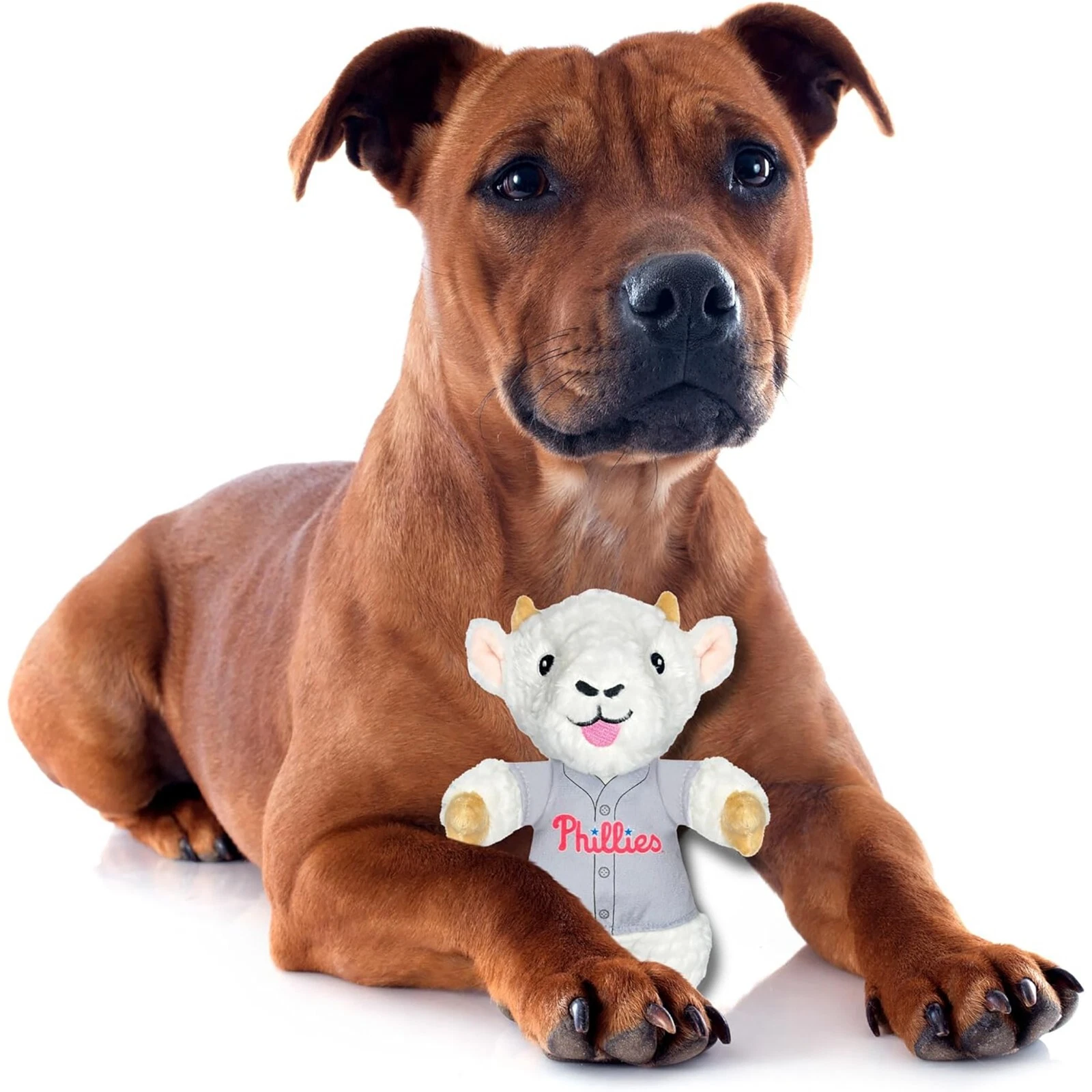 Pets First MLB Goat Plush Toy for Dogs & Cats Squeaky Dog Toy with Squeaker