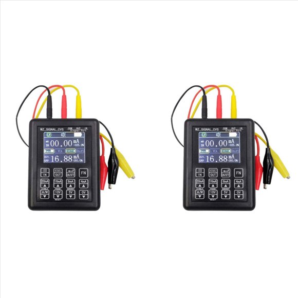 2X Generador de SeñAl Ajustable 4-20MA 0-10V Calibrador de SeñAl de Control de Proceso Fuente de Corriente Constante Simulador de 0-20MA
