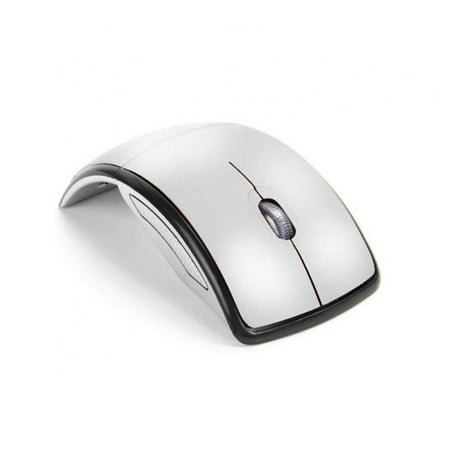 Forzero Wireless Mouse Rotating Bluetooth 2.4GHz Dual Modes Computer Rechargeable Portable Curved Mouse Silent Click USB Mice Adjustable for Home,Office,Travel