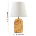 thumbnail image 3 of Beautiful Burl Wood Table Lamp by Drew Barrymore, 18.5" H, 3 of 8
