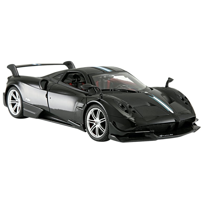 Licensed RC Car 1:14 Scale Pagani Huayra BC | Radio Remote Control 1/14 RTR  Super Sport Car Model w/ Open Doors (Black)