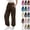 B-Brown, variant on BloomJoy Sweatpants for Women Solid Color Elastic Waist Sports And Leisure Belt Pocket Threaded Ankle Pants