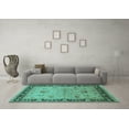 thumbnail image 3 of Ahgly Company Indoor Rectangle Oriental Turquoise Blue Industrial Area Rugs, 5' x 8', 3 of 4