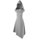 thumbnail image 1 of Capa para mujer, vestido informal de verano para mujer, vestido midi con capucha y corte para mujer, 1 of 5