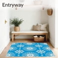 thumbnail image 3 of ODIKA 6'x9' Machine Washable Non-Slip Area Rug, Snowflake Medallion Design Bathroom Decoration Winter Holiday Theme High Traffic Rug with Pad, Blue, 735752, 3 of 8
