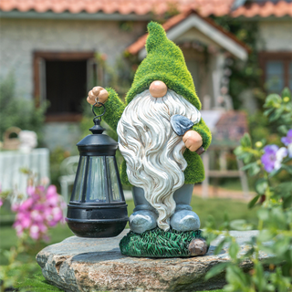 Enlightened Garden Decor Plug-in Decoration Of Metal Garden Gnomes 