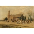 thumbnail image 3 of Alfred Wordsworth Thompson 14x11 Black Modern Framed Museum Art Print Titled - Old Bruton Church, Williamsburg, Virginia, in the Time of Lord Dunmore (1893), 3 of 5