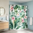 thumbnail image 6 of Sahpxhe Shower Curtain Watercolor Wildflower Shower Curtain Liner,Waterproof Bathroom Decoration and Separation with 12 Hooks for Shower,47.2X70.9in,Multicolor-D, 6 of 6