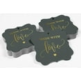 thumbnail image 4 of Inkdotpot Pack Of 100 Made With Love Wedding Paper Tags DIY Craft Bracket Shape Real Gold Foil Hang Tags, 4 of 7