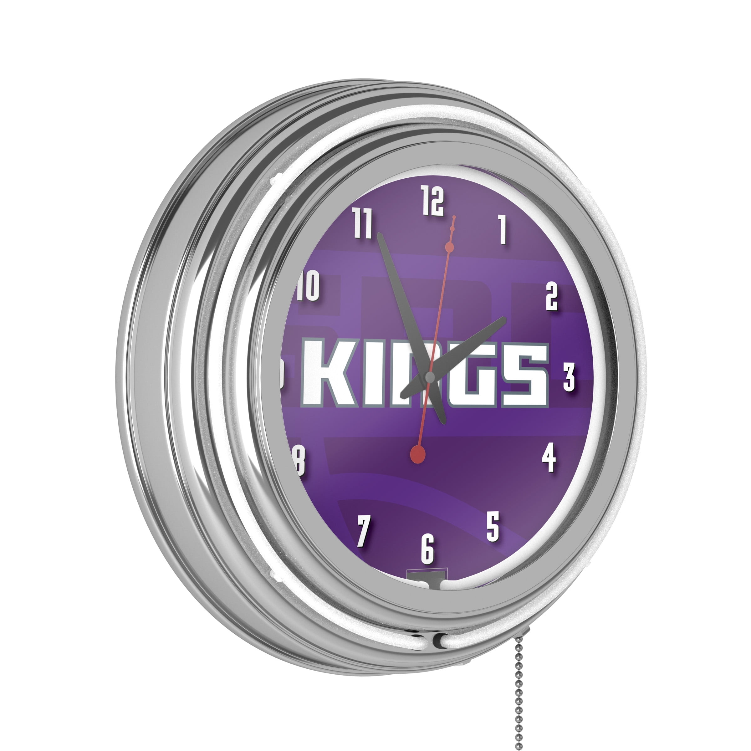 Fade Charlotte Hornets NBA Chrome Double Rung Neon Clock
