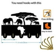 thumbnail image 2 of African Elephant Household Decor Wooden Wall Hooks Wall Hanger Coat Rack Keys Bags Clothes Multi-Purpose Keys Handbags Hook Gift for Designer, 2 of 9