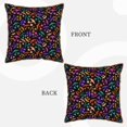 thumbnail image 3 of Xecao Colorful Pumpkin Faces Print Soft Velvet Decorative Throw Pillow Covers, Square Cushion Cases for Bed, Sofa, Living Room, Car, and Indoor Outdoor Use-16"x16", 3 of 8