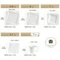 thumbnail image 3 of MALACASA, Series Amparo, 60-Piece Porcelain Dinnerware Set, Ivory White Dinner Set, Service for 12, 3 of 8