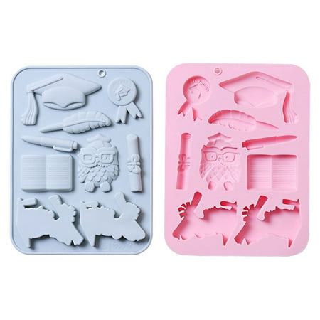 

2Pcs Household Silicone Molds Multi-function Baking Molds Convenient Jelly Molds