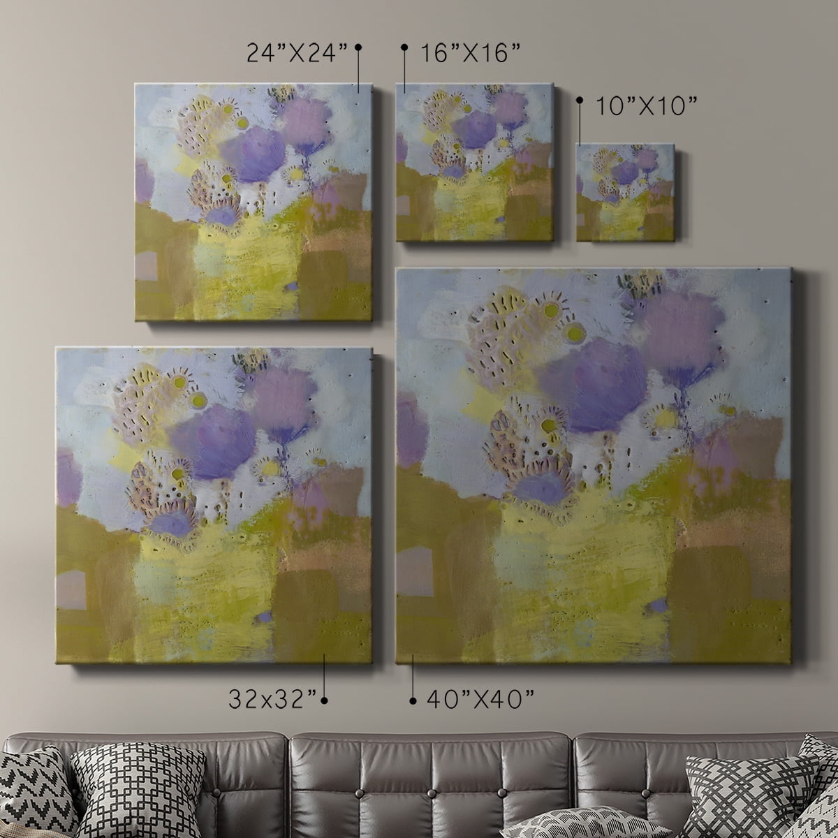 Wexford Home Blume II-Premium Gallery Wrapped Canvas, 16" x 16" - Ready to Hang