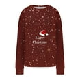 thumbnail image 5 of Sweatshirts for Women Crew Neck Multicolor Christmas Long Sleeve Cardigan Printed Button Solid Color Knit Top Coat 2025 Fall Fashion Outfits Clothes, 5 of 6