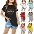 thumbnail image 4 of Odeerbi Kids Boys Girls Christmas T-shirt Christmas Print Casual Short Sleeve Tops Shirt Kids Clothes Black, 4 of 4