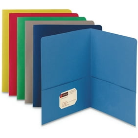 Smead Two-Pocket Folder, Textured Paper, Assorted, 25/Box -SMD87850