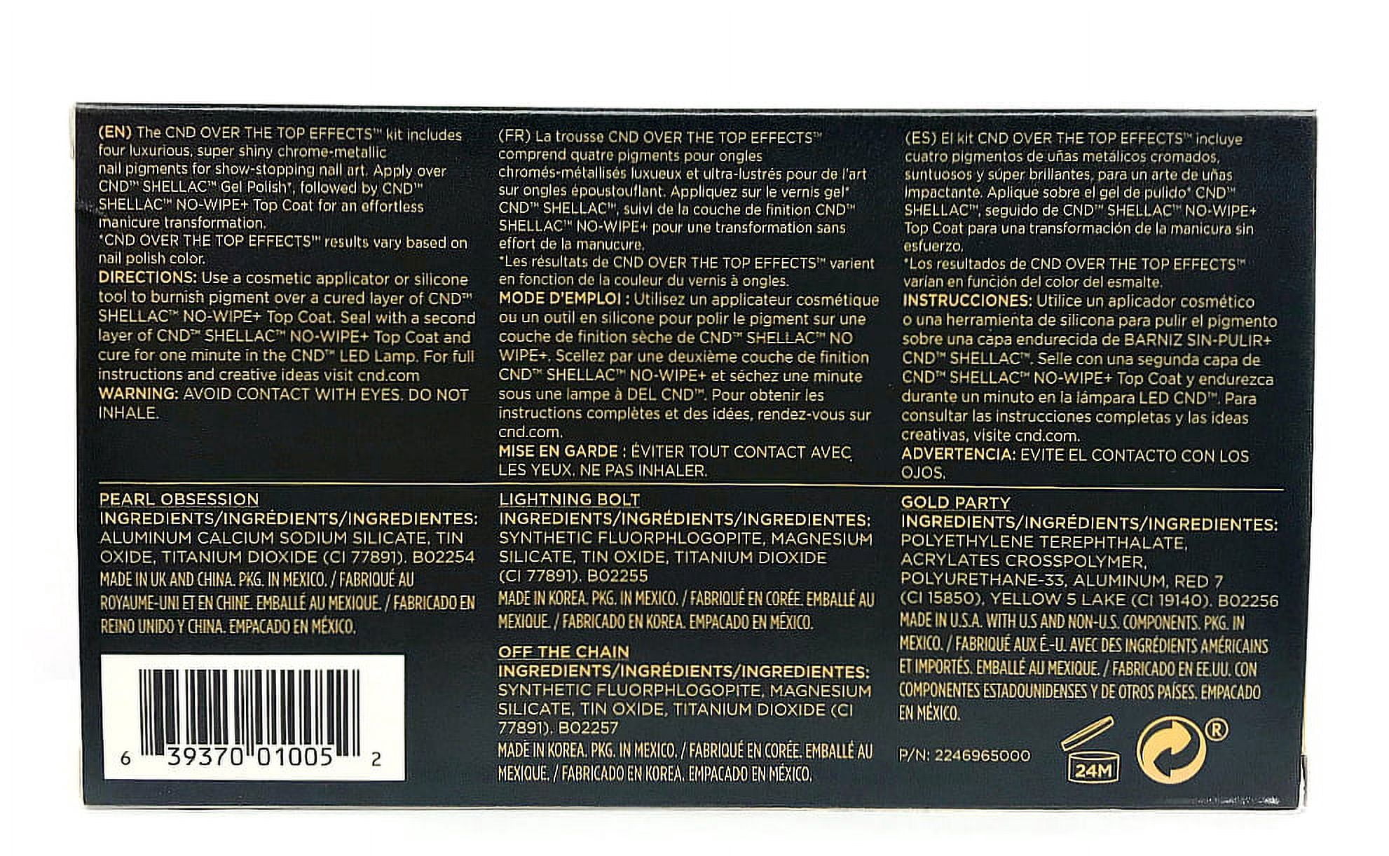CND OVER THE TOP EFFECTS KIT - 4 Nail Pigments x 0.10oz/2.9g