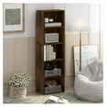 thumbnail image 2 of SONGMY LUDER Book Shelf, 5-Tier Bookshelf, Bookcase, 9.4" x 15.8" x 52", for Living Room, Bedroom, Home Office, Amber Pine, 2 of 6