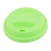 Family Silicone Round Shaped Sealed Mug Lid Tea Coffee Cup Cover Light Green 1pcs