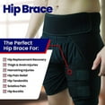 thumbnail image 4 of Hip Support Brace for Hip Pain, Compression Wrap for Groin, Thigh Hamstring, Pulled Muscle Injury,Arthritis Sciatica Pain Relief Black, 4 of 6