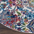 thumbnail image 4 of Nourison Global Vintage Distressed Farmhouse Ivory/Blue 4' x ROUND Area Rug, (4' Round), 4 of 8