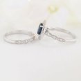 thumbnail image 3 of HeartsAndYou 1.2ct Natural Blue Sapphire Bridal Set Engagement Ring 100% 14k SOLID White Gold, 3 of 9