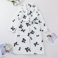 thumbnail image 2 of NAFUU Soft Robes Sleepwear For Women Bathrobe Soft Flannel Winter Robe Cozy Bathrobes Cute Pattern Sleepwear Warm Loungewear Soft Pjs Sleepwear, 2 of 9