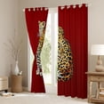 thumbnail image 3 of Homewish Kawaii Rustic Cheetah Black Out Curtains for Teen, Cartoon Woodland Wildlife Curtains Pack of 2 (42x63 Each), Jungle Animal Bedroom Curtains, Blackout Curtains Room Decor, 3 of 6