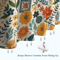 thumbnail image 6 of Pioneer Flower Floral Print Pattern Shower Curtain 72"x84" ,Bathroom Decorative Shower Curtains Set with 12 Hooks,Modern Waterproof Washable Shower Curtain, 6 of 6