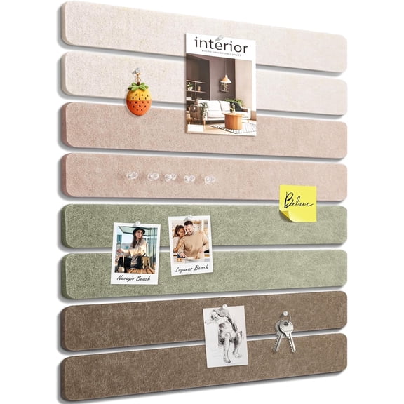Cork Board Tiles for Wall, Felt Bulletin Board Tiles with Push Pins, Self Adhesive Memo Board for Office, Dorm, Home Vision Board