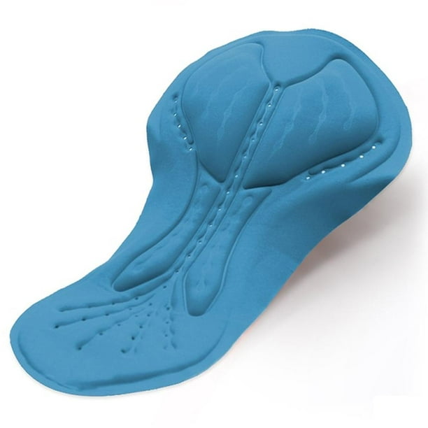 Almohadilla de gel para ciclismo, transpirable, a prueba de golpes, para pantalones cortos de ciclismo, ropa interior de bicicleta, almohadillas acolchadas Azul