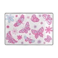 thumbnail image 3 of Pink Butterflies Area Floor Mats Soft Large Nursery Rugs Non-Slip Foam Carpets Living Room Doormat for Bedroom Dinning Decor 36" x 24", 3 of 7