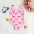thumbnail image 2 of mgoYE Girl Swimsuit Size 10-12 Girls Swimsuit Color Block One Piece Swimsuit Tiered Ruffle Bathing Suit Adjustable Strap Girls' Swimwear(Pink,3-4 Years), 2 of 5