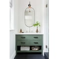 thumbnail image 3 of TEHOME 20x40" Black Metal Framed Oval Capsule Bathroom Mirror, 3 of 7