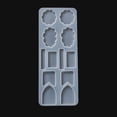 thumbnail image 3 of DIY Cabochon Silicone Molds Resin Casting Molds for UV Resin Epoxy Resin Jewelry Making Shield/Rectangle/Flower Cloud 216x85x8mm Inner Diameter: 33~46x10~34mm, 3 of 5