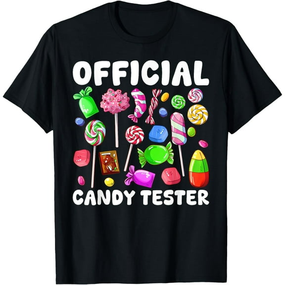 Candy Tester Lollipop Candy Corn Halloween Kids Boys Girls T-Shirt