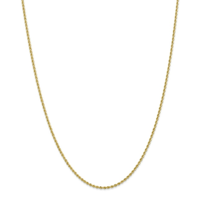 14K Yellow Gold 2mm Handmade Regular Rope Chain 30 IN