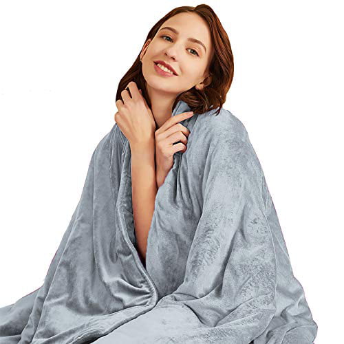 Soft Blanket with Minky Material and Glass Beads Hiseeme Weighted Blanket Adult 60x80 18lbs Queen Size