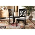 thumbnail image 5 of Baxton Studio Caron Modern and Contemporary Grey Fabric Upholstered Espresso Brown Finished Wood 2-Piece Dining Chair, 5 of 7