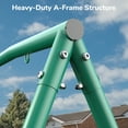 thumbnail image 4 of Klokick Swing Set with 1 Saucer and 1 Belt Swing Seat, 440lbs Swing Set for Kids with Heavy Duty A-Frame Metal Swing Stand for Backyard and Playground, 4 of 9