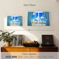 thumbnail image 3 of Elephant Stock Paradise Through The Window Wall Art - Horizontal Multi Panel Canvas - Living Room Wall Decor - Architecture Multi Panel - Blue And Yellow Decor - 23" x 14", 3 of 4