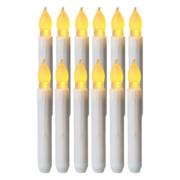 Uanit 12 Pcs Cylindrical Led Electronic Candle Light Source Manufacturer Long Pole Plastic Christmas Holder Religious Manufacturers Candlestick Candle