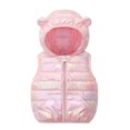 thumbnail image 2 of SXIMEE 1-5T Baby Girls Puffer Down Vest Toddler Hooded Puffer Zip Jacket Winter Lightweight Coat with Pocket, 2 of 10