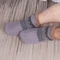 thumbnail image 2 of Adult Knitted Slipper Socks Warm Cozy Fuzzy Socks Non Slip Socks Winter Fluffy Sleep Socks with Grips for Women Men, 2 of 7