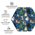 thumbnail image 3 of Disketp Different Cats Christmas Funny Coasters,4 Pcs Leather Coasters with Holder, Perfect Housewarming Hostess Gifts,Protect Furniture from Water Marks Scratch and Damage-Hexagon, 3 of 6