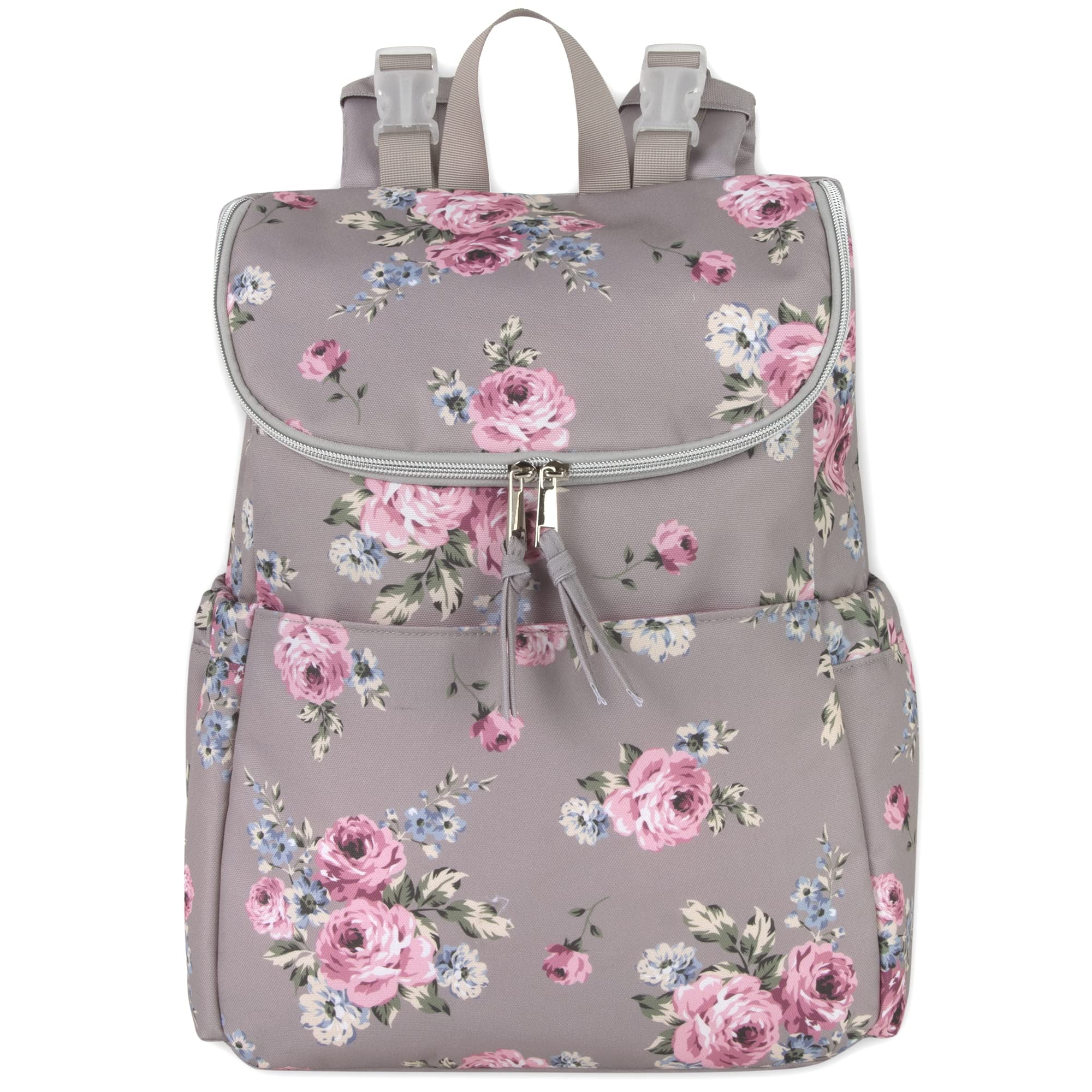 Baby essentials floral wide frame diaper bag backpack sale